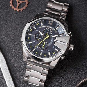 Diesel Mega Chief Silver Stainless Steel DZ4465